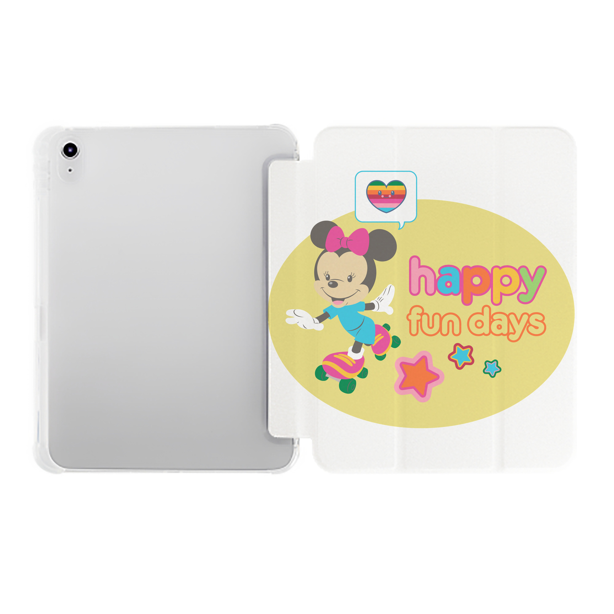 （画像用） ミッキーマウス Mickey Mouse IPad ケース ペン収納付き 三つ折りスタンド PUレザー×シリコン 対応機種9.5/10.5/10.9インチ